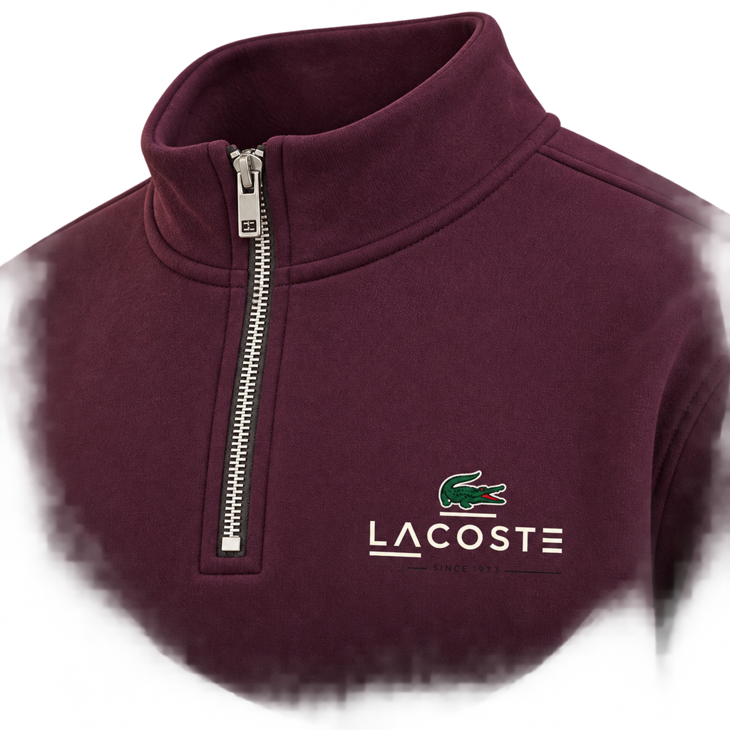 Lacoste Quarter-Zip – Burgundy