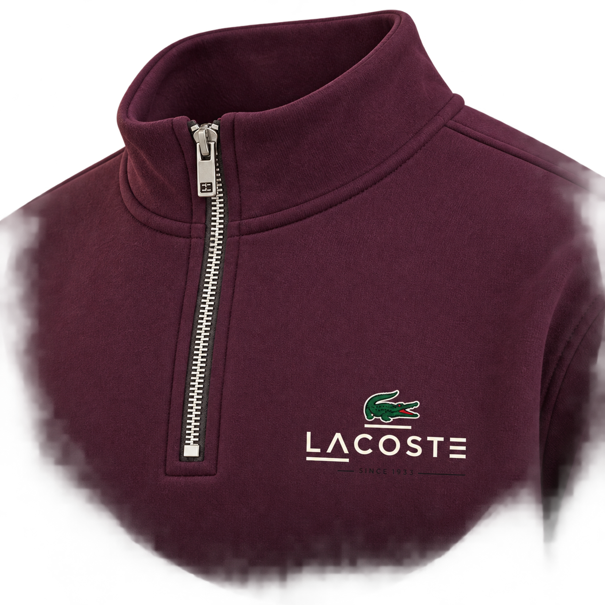Lacoste Quarter-Zip – Burgundy