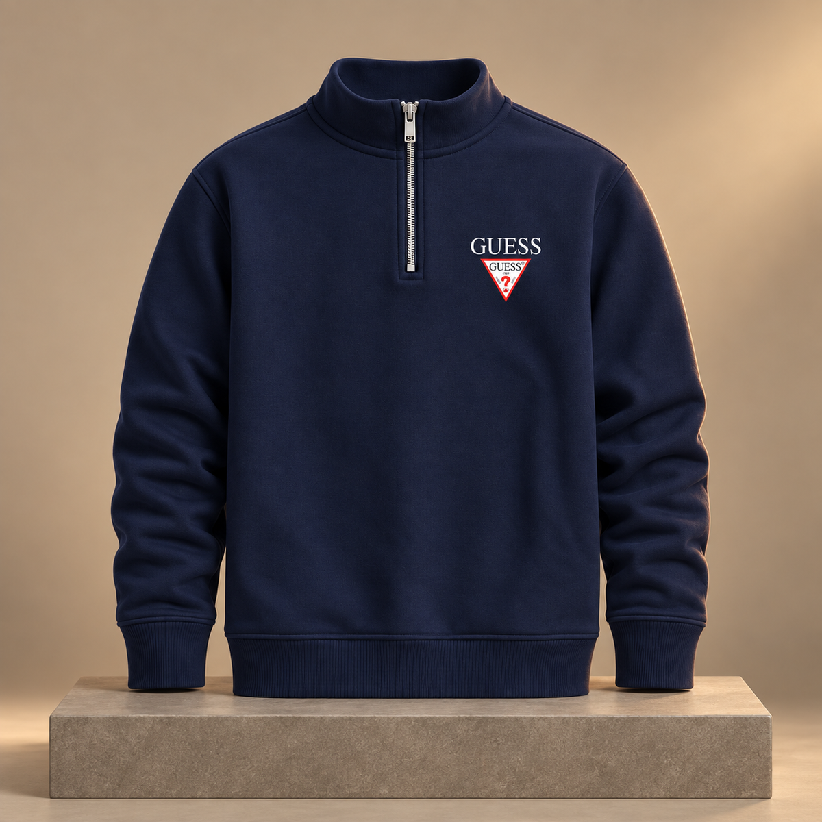 Guess Quarter-Zip Pullover – Navy