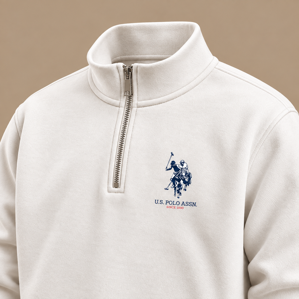 Polo Quarter-Zip – Off-White