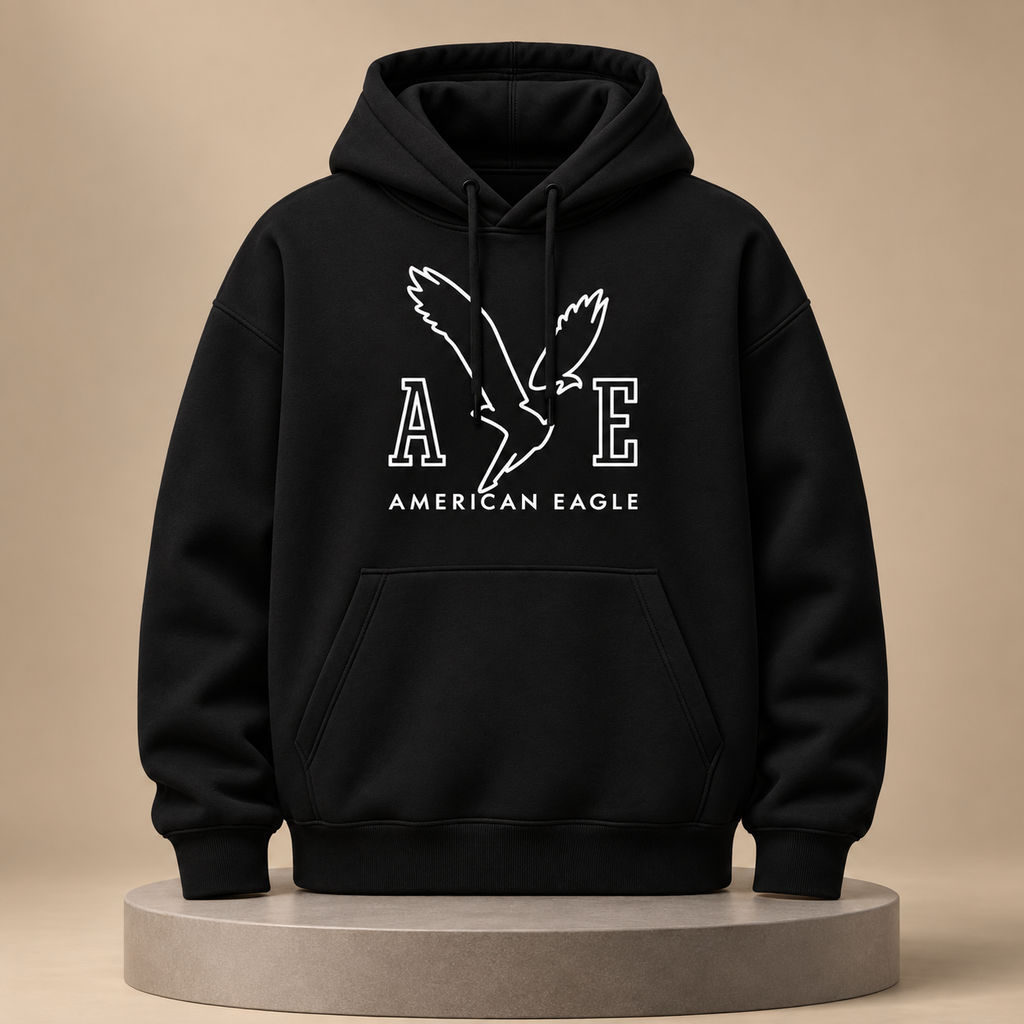 American Eagle Hoodie – Black