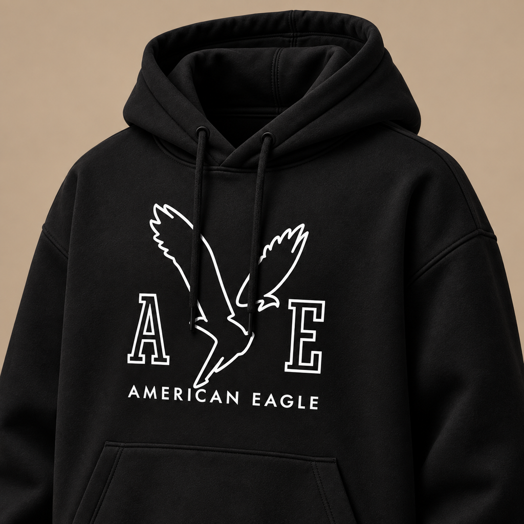 American Eagle Hoodie – Black