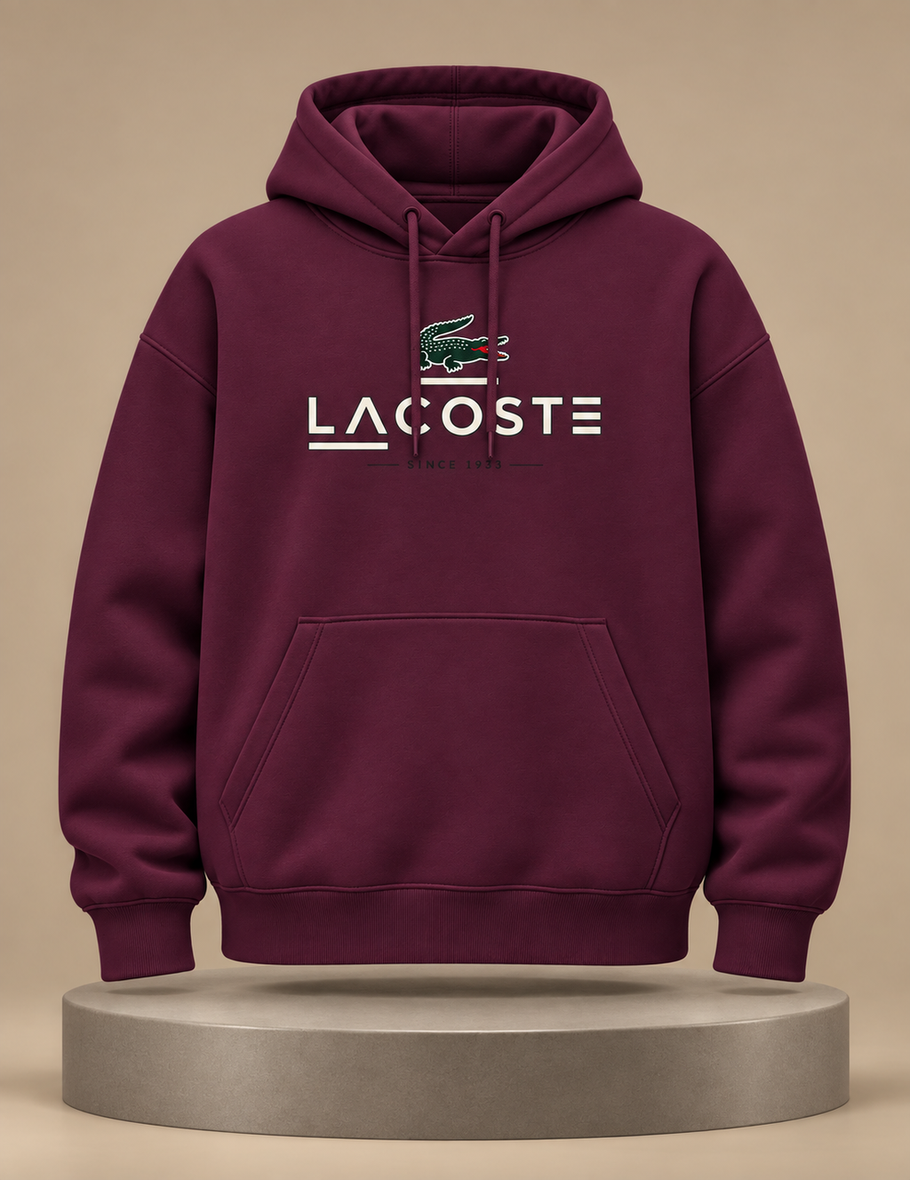 Lacoste Hoodie – Burgundy