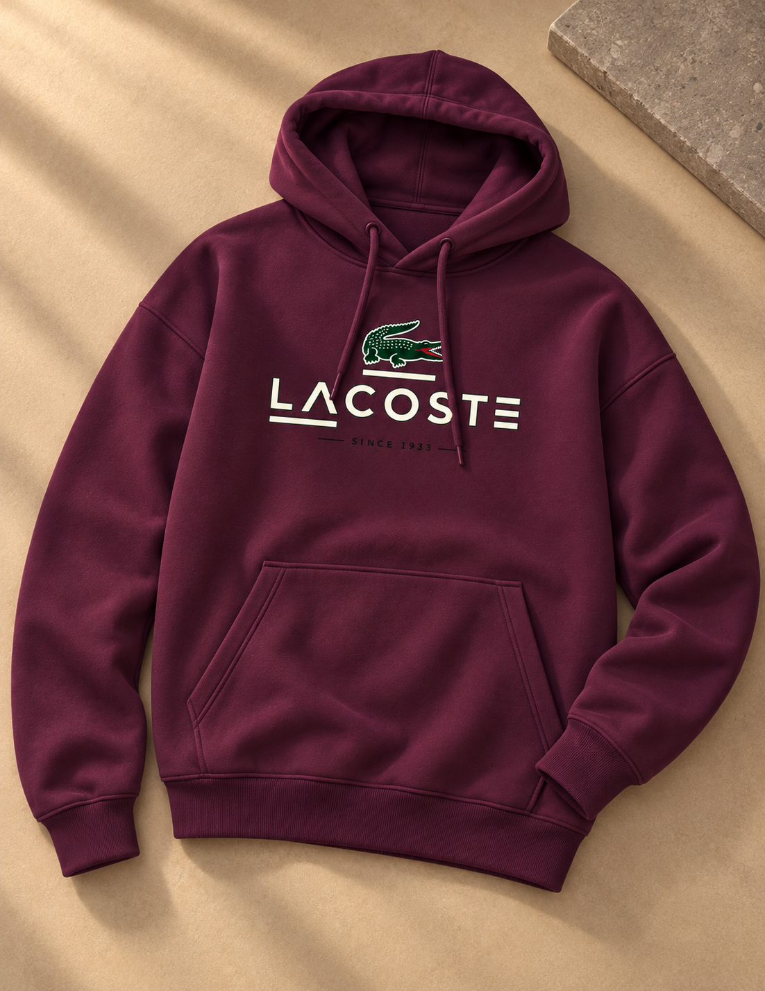 Lacoste Hoodie – Burgundy