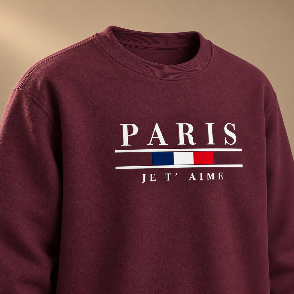 Paris Crewneck – Burgundy