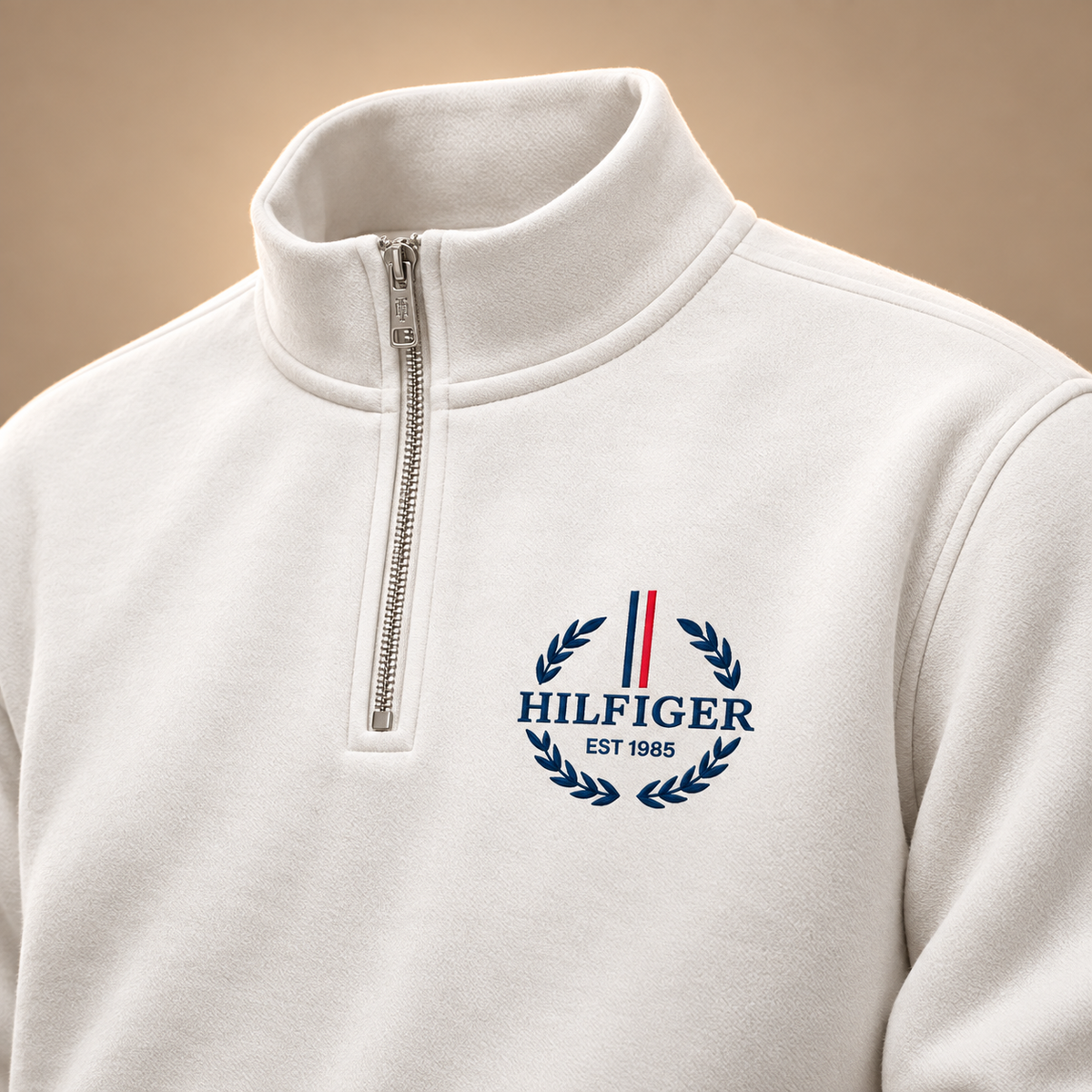 Tommy Hilfiger Quarter-Zip – Off-White
