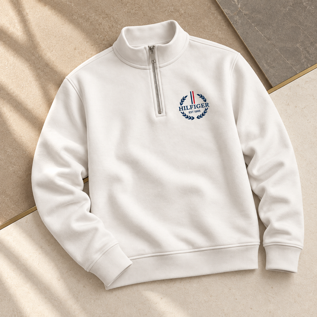 Tommy Hilfiger Quarter-Zip – Off-White